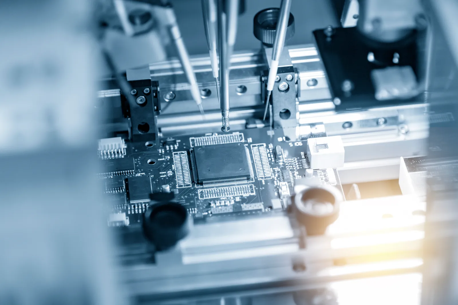 Automatic robotic assembly line for computer main boards