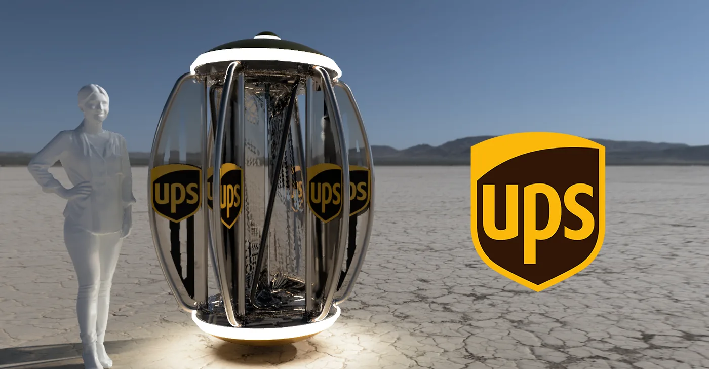 Concept rendering: ANEW private-label wind turbine for UPS